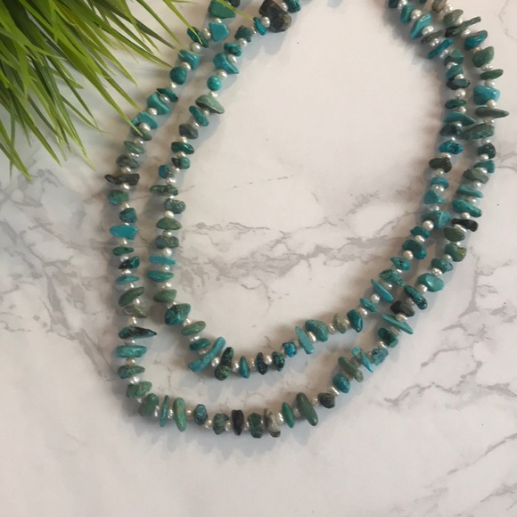 🆕Genuine Turquoise Necklace & Earrings - Picture 3 of 5